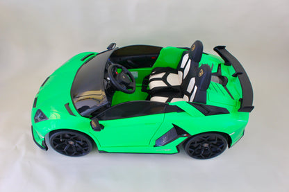 Lamborghini Ride On HD Battery with Remote Control 24 Volt Electric Green(PICK UP/DROP OFF ONLY)